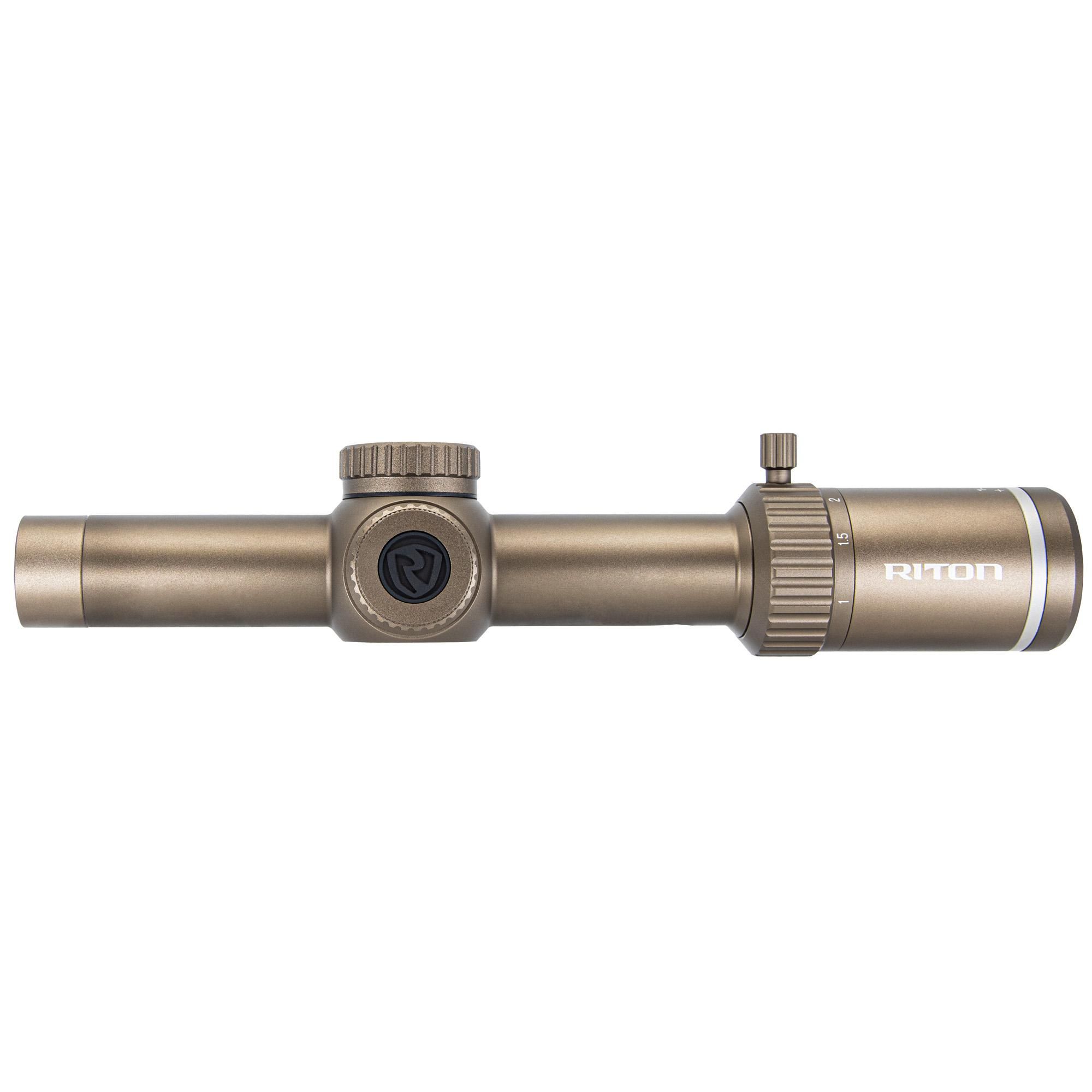 Riton X3 Tactix 1-8x24 SFP Illuminated OT Riflescope - FDE
